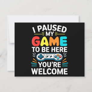 Ich hielt mein Spiel an, um hier Shirt Männer Frau Feiertagskarte