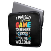 Ich hielt mein Spiel an, um hier Shirt Männer Frau Laptopschutzhülle (Vorderseite Links)