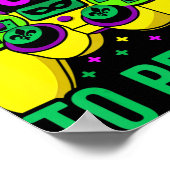 Ich hielt mein Spiel an, um hier Video Game Beads  Poster (Ecke)