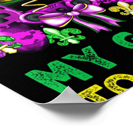 Ich hielt mein Spiel an, um hier Video Game Beads  Poster (Ecke)