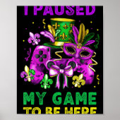 Ich hielt mein Spiel an, um hier Video Game Beads Poster (Vorne)