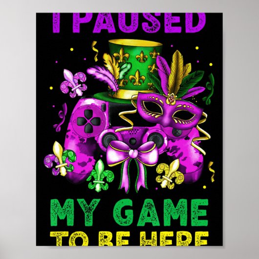 Ich hielt mein Spiel an, um hier Video Game Beads Poster (Vorne)