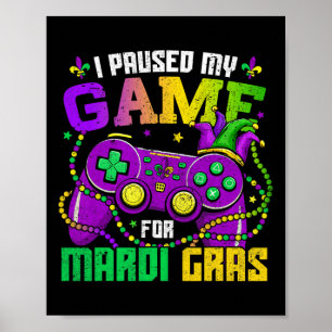 Ich hielt mein Spiel an, um hier Video Game Beads Poster