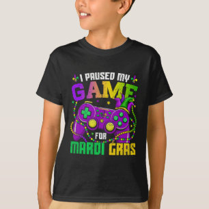 Ich hielt mein Spiel an, um hier Video Game Beads T-Shirt