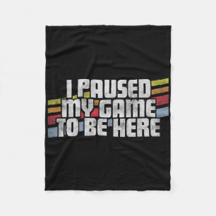 Ich hielt mein Spiel an, um hier Video Gamer Gesch Fleecedecke