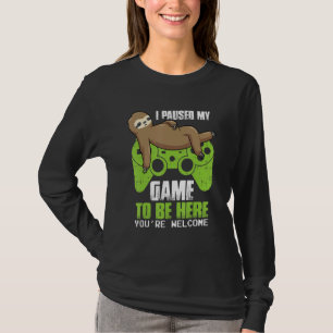 Ich hielt mein Spiel an, um hier zu sein Retro-Gam T-Shirt