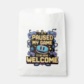 Ich hielt mein Spiel an, um hier zu sein Willkomme Geschenktütchen (Vorderseite)