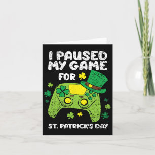 Ich hielt mein Spiel für St Patricks Day Gamer Sha Karte