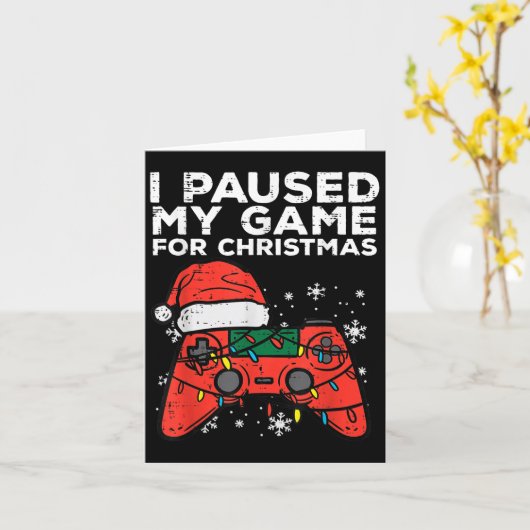 Ich hielt mein Spiel für Weihnachtsspiele an Karte (Gelbe Blume)