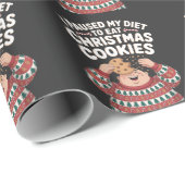 Ich hielt meine Ernährung auf Weihnachtskekse zu e Geschenkpapier (Rolleneckpunkt)
