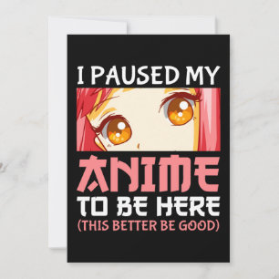 Ich hielt meinen Anime an, hier zu sein Feiertagskarte