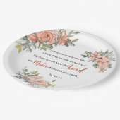 "Ich hob meine Augen auf" Bibelverse Pappteller (Schrägansicht)