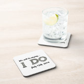 Ich Hochzeit Bling Save the Date trinken Untersetz Getränkeuntersetzer (Rechte Seite)