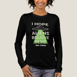 Ich hoffe, Aliens glauben an mich Lustiges Retro- Tri-Blend Shirt