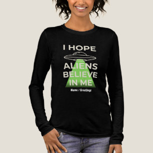 Ich hoffe, Aliens glauben an mich Lustiges Retro- Tri-Blend Shirt