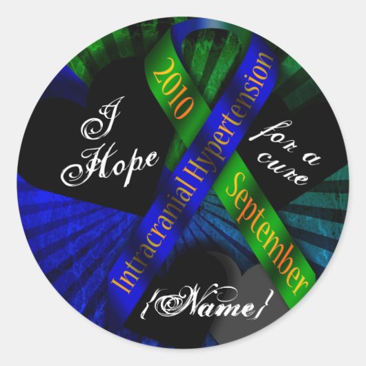 Ich hoffe auf eine heilende Klebestreifen Runder Aufkleber (Vorderseite)