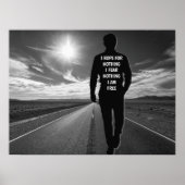 Ich hoffe auf nichts motivierend Zitat Poster (Vorne)