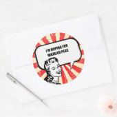 ICH HOFFE AUF ROLLE PEAS RUNDER AUFKLEBER (Umschlag)