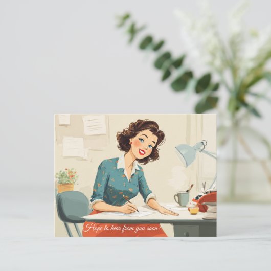 Ich hoffe, bald von Ihnen zu hören! Postkarte (Stehend Vorderseite)