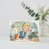 Ich hoffe, bald von Ihnen zu hören! Postkarte (Stehend Vorderseite)