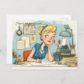 Ich hoffe, bald von Ihnen zu hören! Postkarte (Vorne/Hinten)