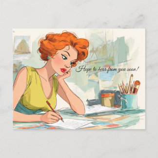 Ich hoffe, bald von Ihnen zu hören! Postkarte