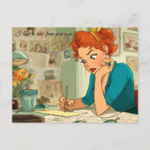 Ich hoffe, bald von Ihnen zu hören! Postkarte