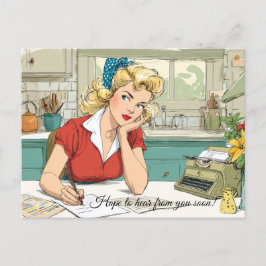 Ich hoffe, bald von Ihnen zu hören! Postkarte