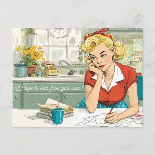 Ich hoffe, bald von Ihnen zu hören! Postkarte (Vorderseite)