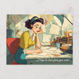 Ich hoffe, bald von Ihnen zu hören! Postkarte