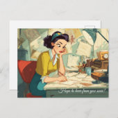 Ich hoffe, bald von Ihnen zu hören! Postkarte (Vorne/Hinten)