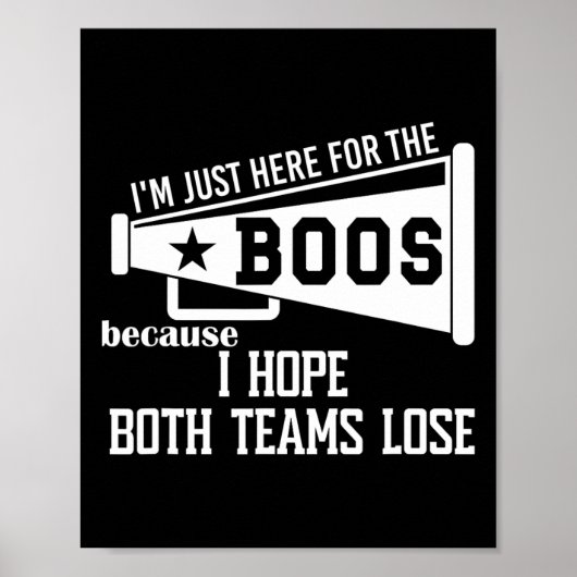 Ich hoffe, beide Mannschaften verlieren Fußball Ic Poster (Vorne)