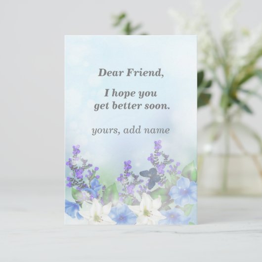 Ich hoffe, dass Sie bald besser werden (Stehend Vorderseite)
