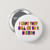 Ich hoffe, dass sie mich auf einer Dienstreise Button (Vorne & Hinten)