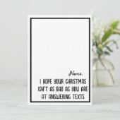 Ich hoffe, dein Weihnachten ist nicht so lustig sa (Stehend Vorderseite)