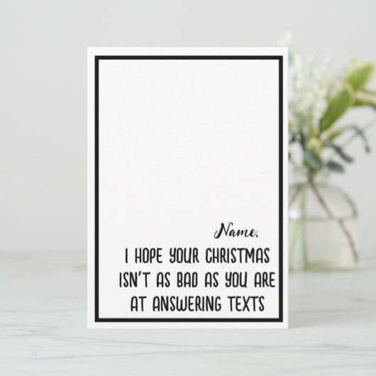 Ich hoffe, dein Weihnachten ist nicht so lustig sa (Stehend Vorderseite)