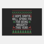 Ich hoffe, der Weihnachtsmann wird mich dafür befl Geschenkpapier Set (Vorderseite)
