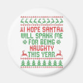 Ich hoffe, der Weihnachtsmann wird mich dafür befl Magnet (Vorne)
