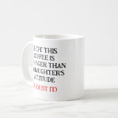 Ich hoffe, dieser Kaffee ist stärker als die Laune Kaffeetasse (Vorderseite Links)