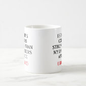 Ich hoffe, dieser Kaffee ist stärker als die Laune Kaffeetasse (Mittel)