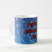 Ich hoffe dir ein glückliches Leben Blaue Schneefl Kaffeetasse (Vorderseite Links)