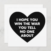 Ich hoffe, du gewinnst den Krieg, den du niemandem (Vorne/Hinten)