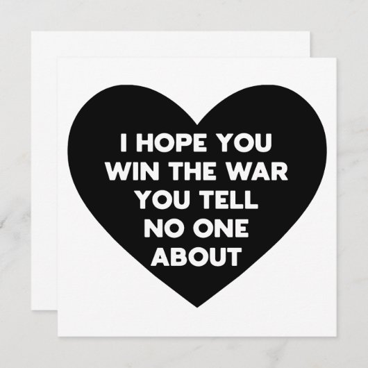 Ich hoffe, du gewinnst den Krieg, den du niemandem (Vorne/Hinten)