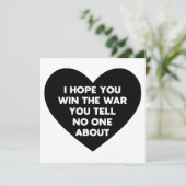 Ich hoffe, du gewinnst den Krieg, den du niemandem (Stehend Vorderseite)