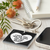 Ich hoffe, du gewinnst den Krieg, den du niemandem Schlüsselanhänger (Vorderseite rechts)