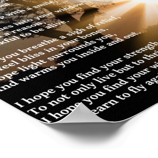 "Ich hoffe, du heilst" Poster (Ecke)