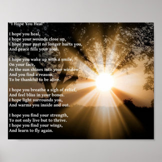 "Ich hoffe, du heilst" Poster