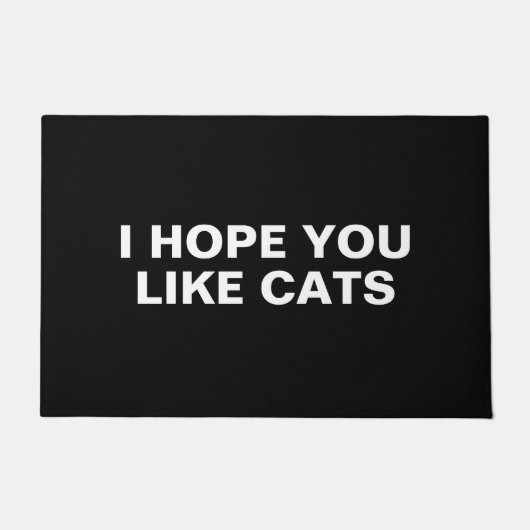 Ich hoffe, du magst Katzen Fußmatte (Vorderseite)