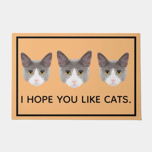 Ich hoffe, du magst Katzen Fußmatte (Vorderseite)