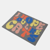 Ich hoffe, du magst Retro-Stil bei Katzen Fußmatte (Schrägansicht)